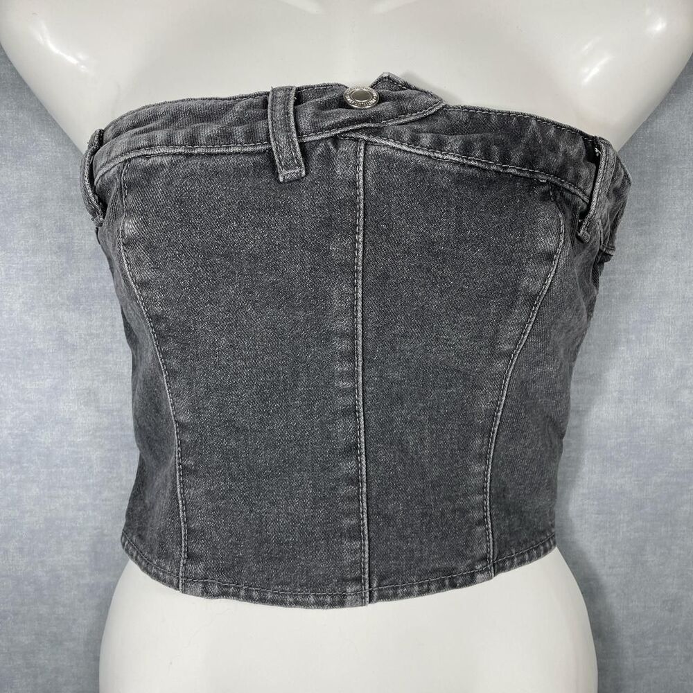 Denim tube top